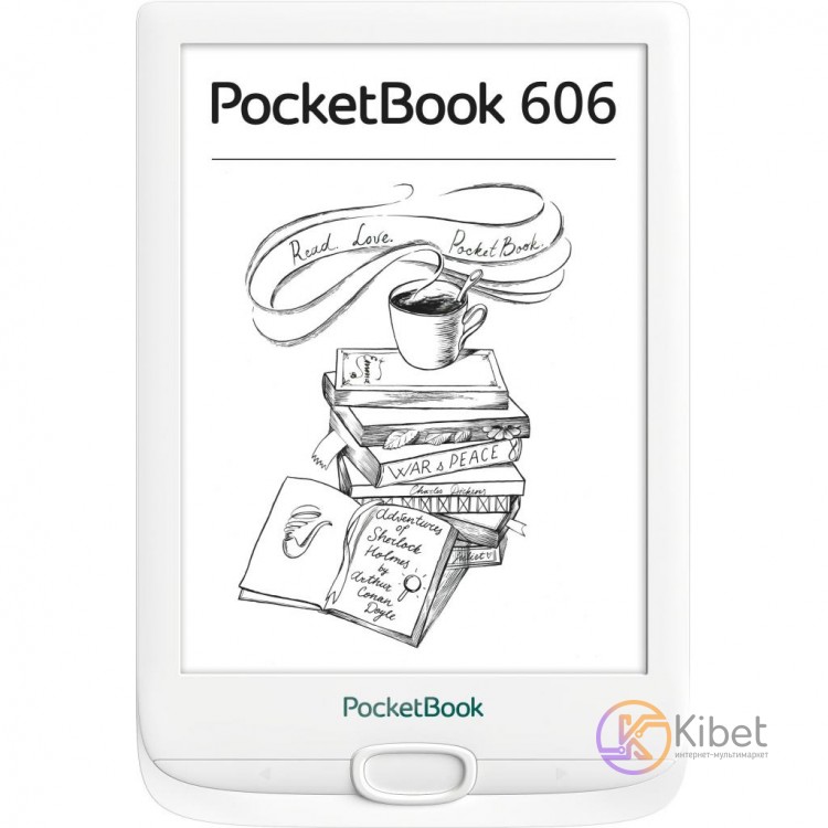 Электронная книга 6' PocketBook 606 White (PB606-D-CIS) E-Ink Carta, 1024х758, 8