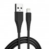 Кабель USB - Lightning 1 м ColorWay Black, 2.4A (CW-CBUL024-BK)