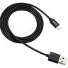 Кабель USB - Lightning, Canyon MFI-1, Black, 1 м, 2.4A, Apple MFi стандарт (CN