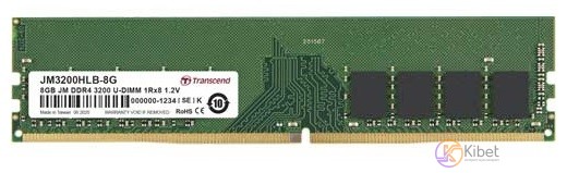 Модуль памяти 8Gb DDR4, 3200 MHz, Transcend JetRam, CL22, 1.2V (JM3200HLB-8G)