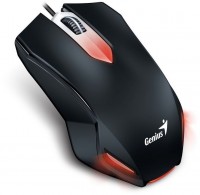 Мышь Genius X-G200 Gaming, Black, USB, оптическая, 1000 dpi, 3 кнопки, красная L