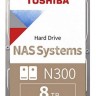 Жесткий диск 3.5' 8Tb Toshiba N300, SATA3, 256Mb, 7200 rpm (HDWG480UZSVA)