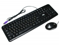 Комплект HQ-Tech KM-102, Gray, клавиатура (PS 2) + мышь (USB)