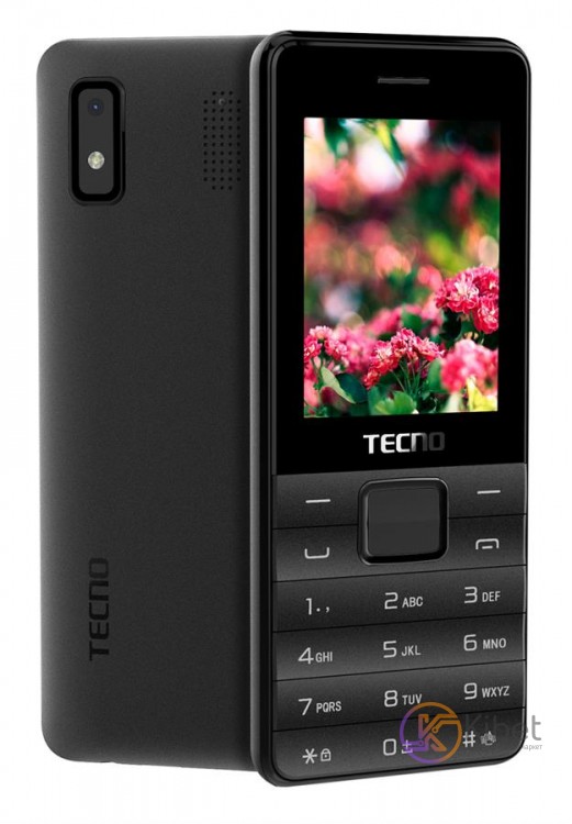 Мобильный телефон Tecno T372, Black, Triple Sim (Mini-SIM), 2G, 2.4'' (240x320),