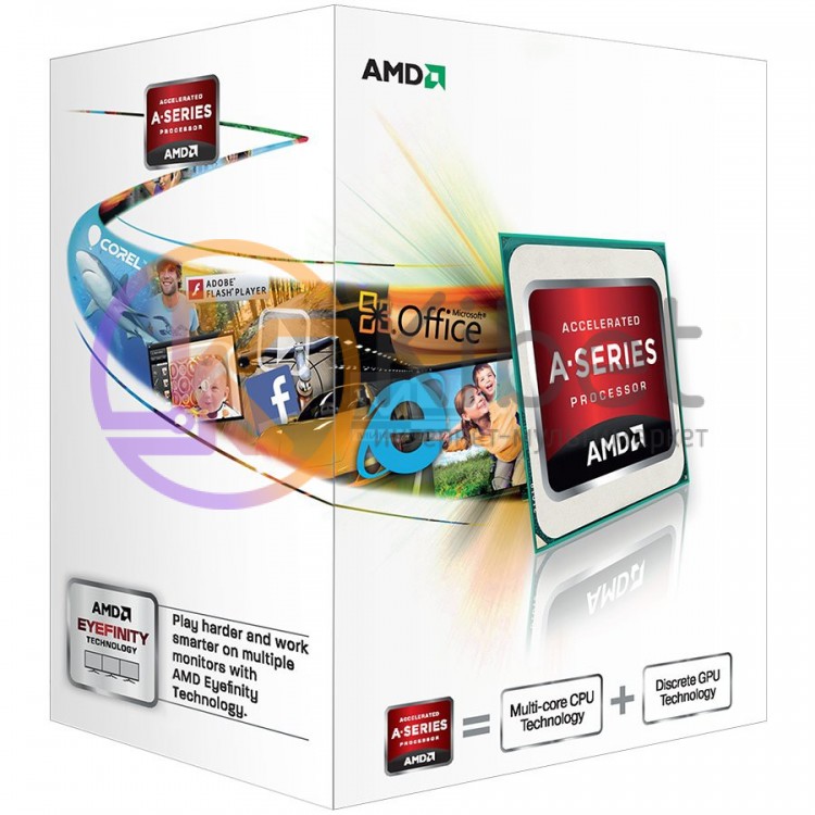 Процессор AMD (FM2) A4-6300, Box, 2x3,7 GHz (Turbo Boost 3,9 GHz), Radeon HD 837