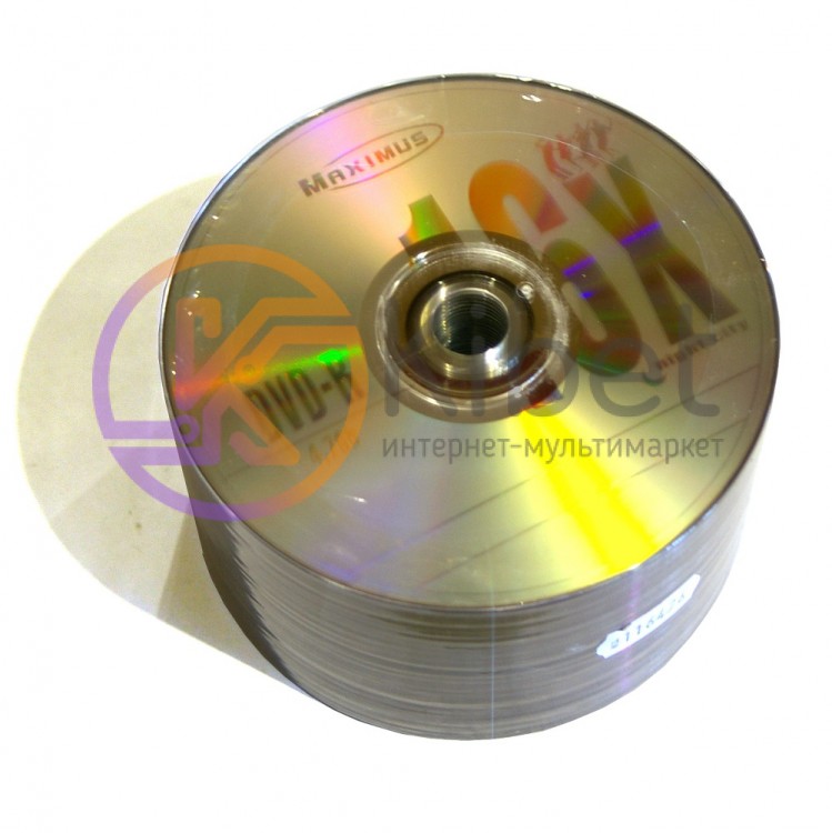 Диск DVD-R 50 Maximus, 4.7Gb, 16x, Bulk Box
