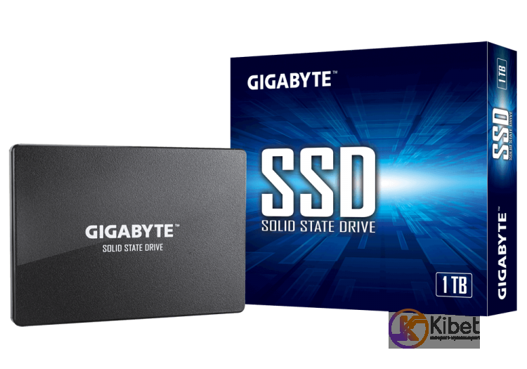Твердотельный накопитель 1Tb, Gigabyte, SATA3, 2.5', 3D TLC, 550 500 MB s (GP-GS