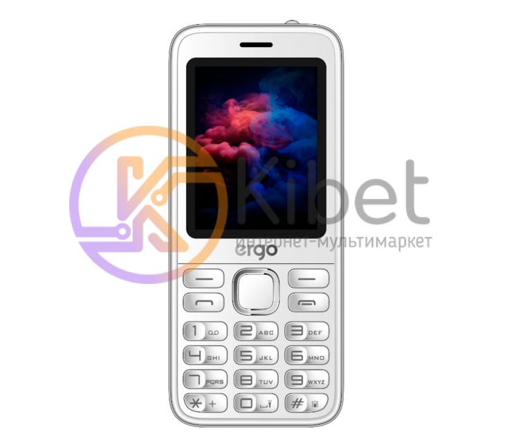 Мобильный телефон Ergo F181 Step White, 2 Sim, 1.77' (160x128 ), microSD (max 8G