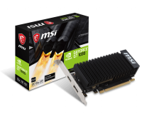 Видеокарта GeForce GT1030, MSI, OC, 2Gb DDR5, 64-bit, HDMI DP, 1518 6008MHz, Low