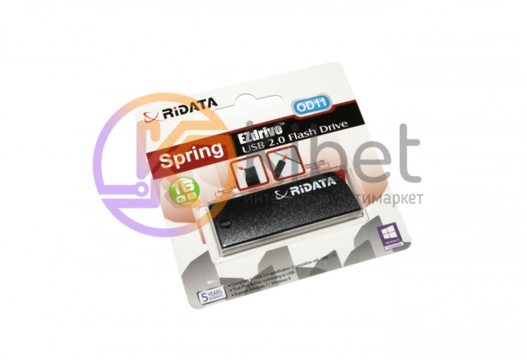USB Флеш накопитель 16Gb Ridata Spring OD11 Black