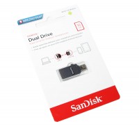 USB Флеш накопитель 16Gb SanDisk Ultra Dual OTG, Black (SDDD1-016G-G35)