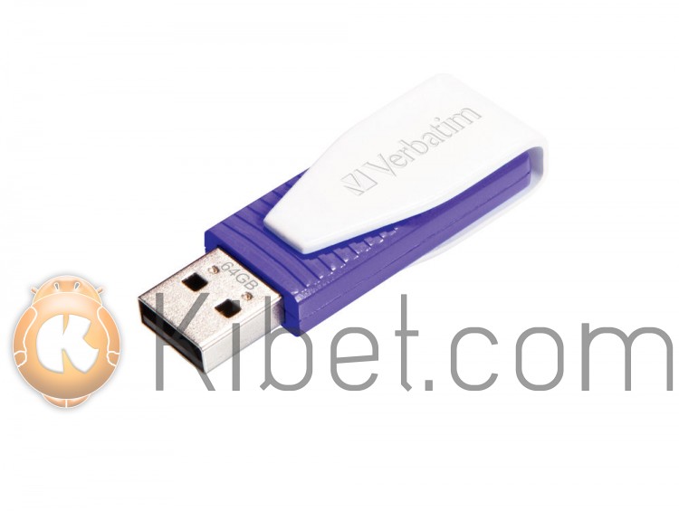 USB Флеш накопитель 64Gb Verbatim Store 'n' Go Swivel, Purple White (49816)