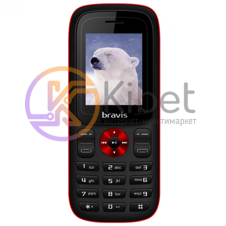 Мобильный телефон Bravis C180 Jingle Dual Sim Black, 2 Sim, 1.77' (128x160), Mic