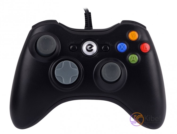 Геймпад Ergo GP-300, Black, USB, для PC Xbox 360, вибрация, 2 аналоговых стика,