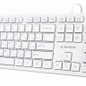 Клавиатура Gembird KB-MCH-03-W-RU тонкая, мультимедийная, USB, White