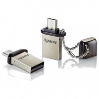 USB Флеш накопитель 32Gb Apacer AH175 Dual OTG Black, AP32GAH175B-1