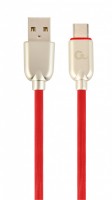 Кабель USB 2.0 - 1.0м AM Type-C Cablexpert CC-USB2R-AMCM-1M-R 2.1А, красный