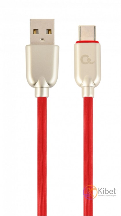 Кабель USB 2.0 - 1.0м AM Type-C Cablexpert CC-USB2R-AMCM-1M-R 2.1А, красный