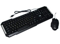 Комплект HQ-Tech KM-219, Black, Optical, USB, мультимедийная клавиатура+мышь