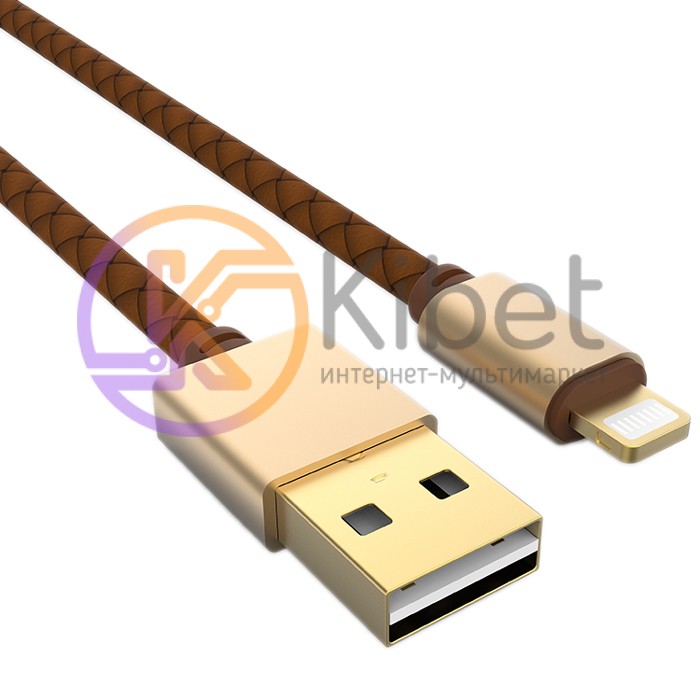Кабель USB - Lightning, LDNIO 'Two Sides', Brown, 1,2 м (LS25)