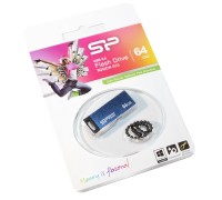 USB Флеш накопитель 64Gb Silicon Power Touch 835 Blue metal, SP064GBUF2835V1B