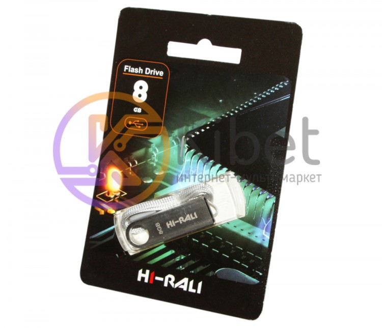 USB Флеш накопитель 8Gb Hi-Rali Shuttle series Silver HI-8GBSHSL