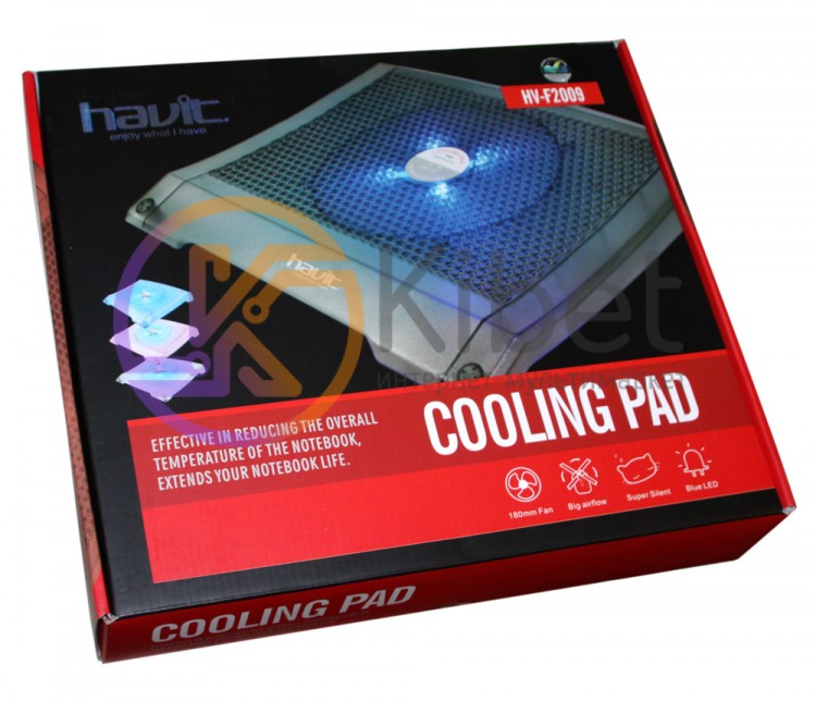 Подставка для ноутбука до 17' Havit Cooler Pad HV-F2009, Black Transparent, 18 с