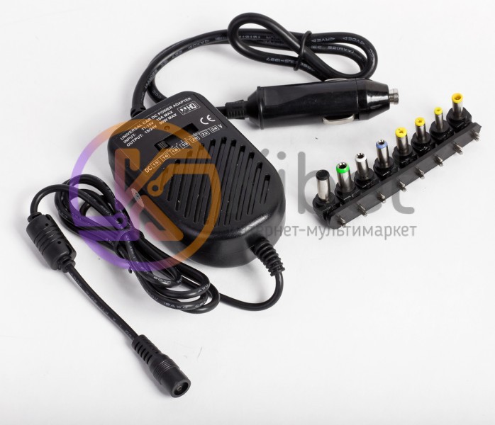 Автомобильное зарядное устройство к ноутбукам HQ-Tech HQ-D90M, Black, 90W, 15V 1