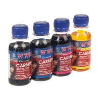 Комплект чернил WWM Canon CARMEN, Black, Cyan, Magenta, Yellow, 4x100 мл (CARMEN