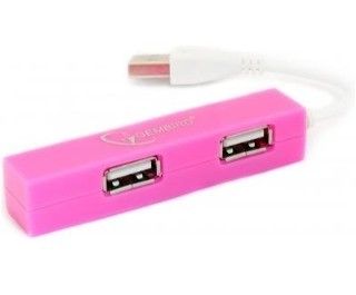 Концентратор USB 2.0 Gembird UH-008-RO USB 2.0 (4 USB ports) розовый цвет