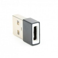 Переходник Type-C (F) - USB 2.0 (M), Black, Cablexpert (A-USB2-AMCF-01)