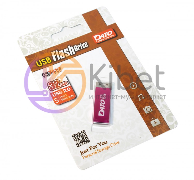 USB Флеш накопитель 32Gb DATO DS7017 Pink, DT_DS7017P 32Gb