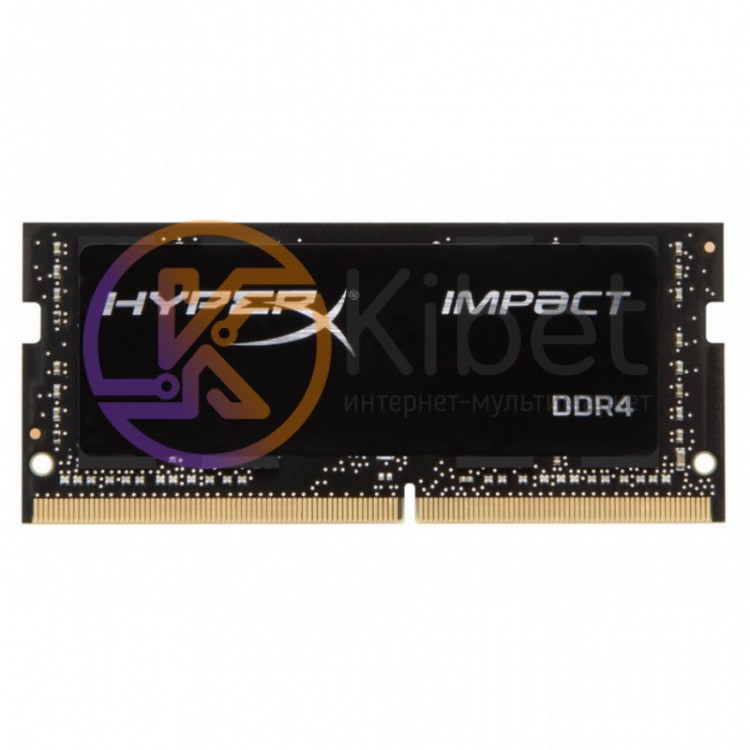 Модуль памяти SO-DIMM, DDR4, 4Gb, 2400 MHz, Kingston HyperX Impact, 1.2V, CL16 (