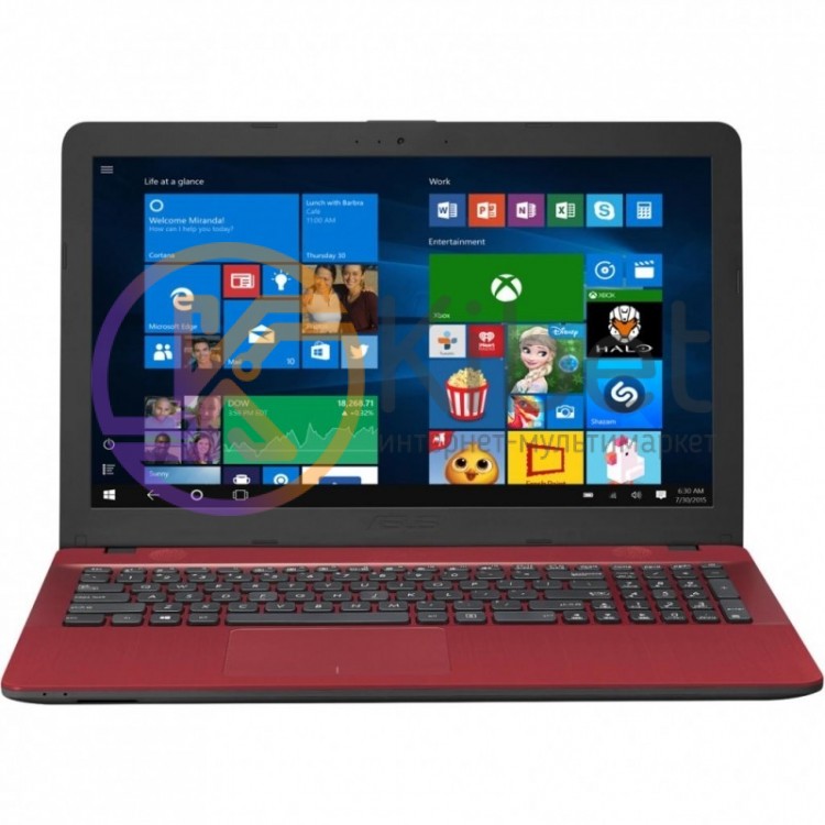 Ноутбук 15' Asus X541NC-GO038 Red, 15.6' глянцевый LED HD (1366х768), Intel Pent