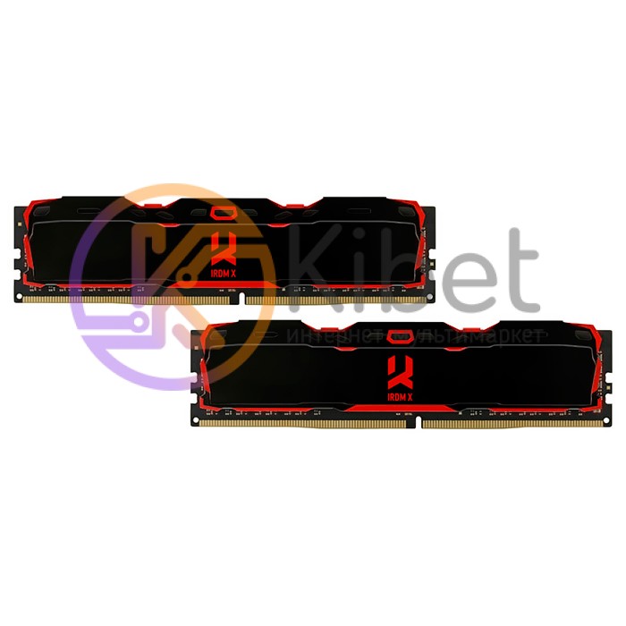Модуль памяти 8Gb x 2 (16Gb Kit) DDR4, 2666 MHz, Goodram IRDM X, Black, 16-18-18