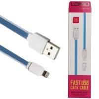 Кабель USB - Lightning, LDNIO, Blue, 1 м (XS-07)