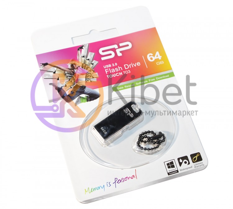 USB Флеш накопитель 64Gb Silicon Power Touch T03 Transparent metal, SP064GBUF2T0
