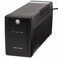 ИБП LogicPower LPM-700VA-P Black, 700VA, 490W, линейно-интерактивный, 2 розетки