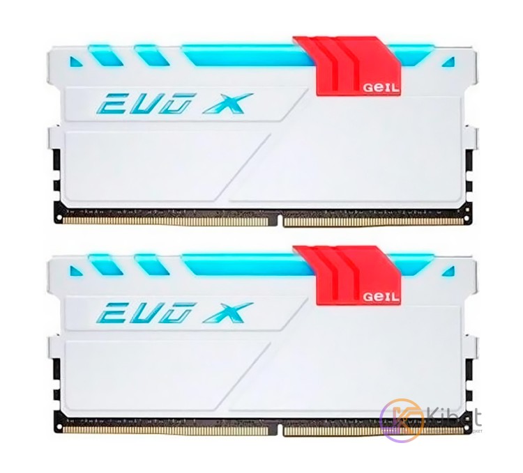 Модуль памяти 4Gb x 2 (8Gb Kit) DDR4, 2400 MHz, Geil Evo X, White, 16-16-16-38,