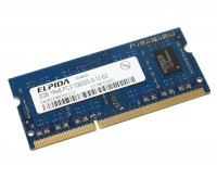 Модуль памяти SO-DIMM 2Gb, DDR3, 1333 MHz (PC3-10600), Elpida, 1.5V (EBJ20UF8BCS
