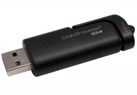 USB Флеш накопитель 16Gb Kingston DataTraveler 104 Black Red, DT104 16GB
