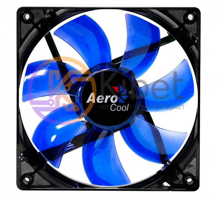 Вентилятор 120 mm Aerocool Lightning Blue, LED, 120мм Retail