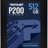 Твердотельный накопитель 512Gb, Patriot P200, SATA3, 2.5', TLC, 530 460 MB s (P2