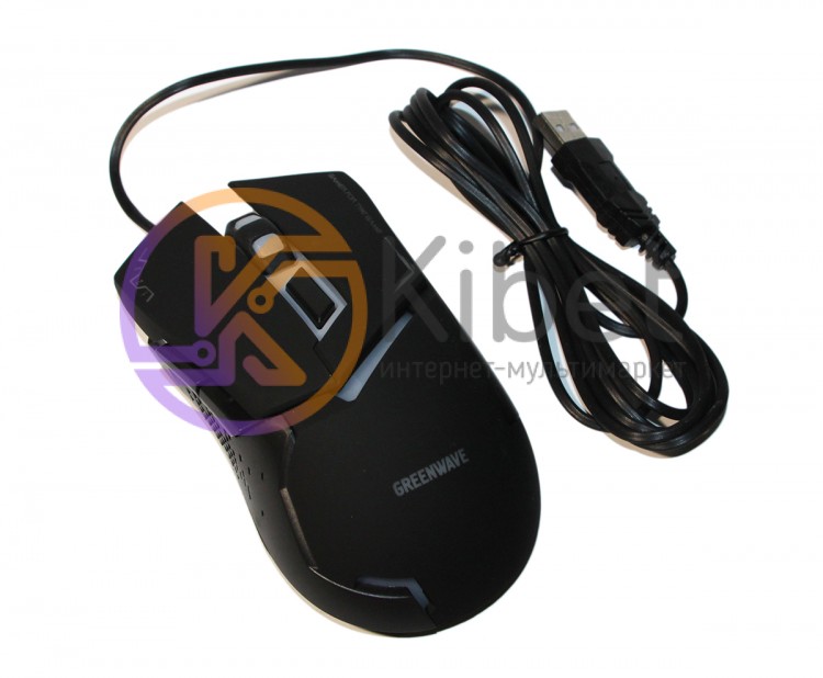 Мышь GreenWave GM-3264, Black USB, 3200 dpi, игровая, LED