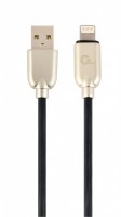 Кабель USB 2.0 - 1.0м AM Lightning Cablexpert CC-USB2R-AMLM-1M, премиум, 2.1А, ч