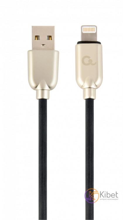 Кабель USB 2.0 - 1.0м AM Lightning Cablexpert CC-USB2R-AMLM-1M, премиум, 2.1А, ч