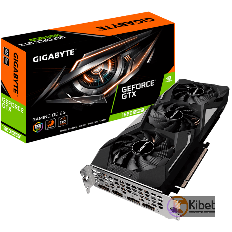 Видеокарта GeForce GTX 1660 SUPER, Gigabyte, GAMING, 6Gb DDR6, 192-bit, HDMI 3xD
