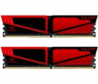 Модуль памяти 4Gb x 2 (8Gb Kit) DDR4, 3200 MHz, Team T-Force Vulcan, Black Red,