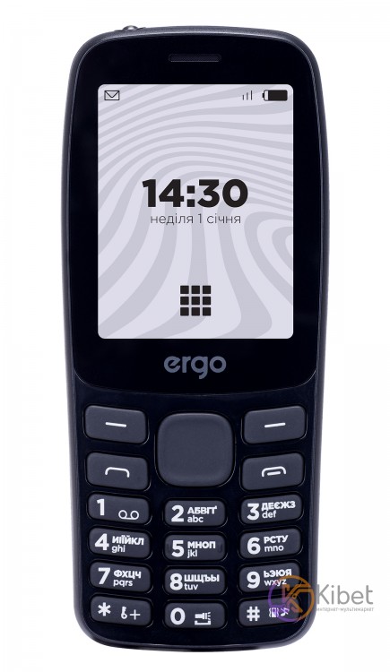 Мобильный телефон Ergo B241 Black, 2 Standard SIM, 2.4' (240x320), microSD (max