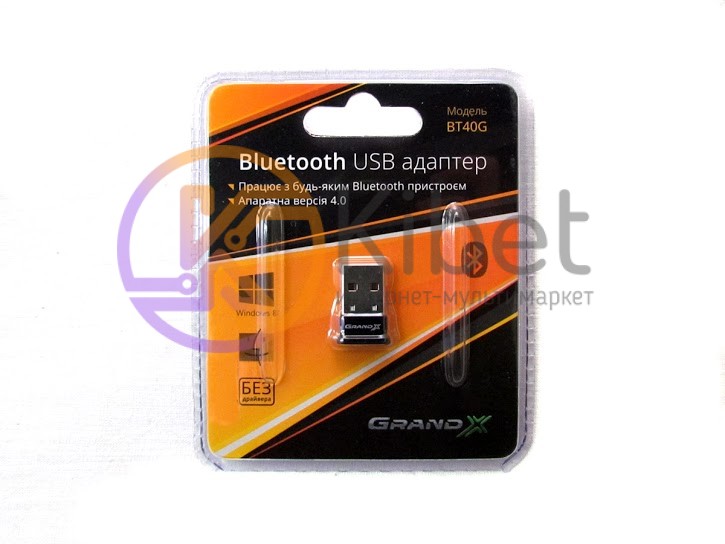 Контроллер USB - Bluetooth VER 4.0 Grand-X (BT40G)